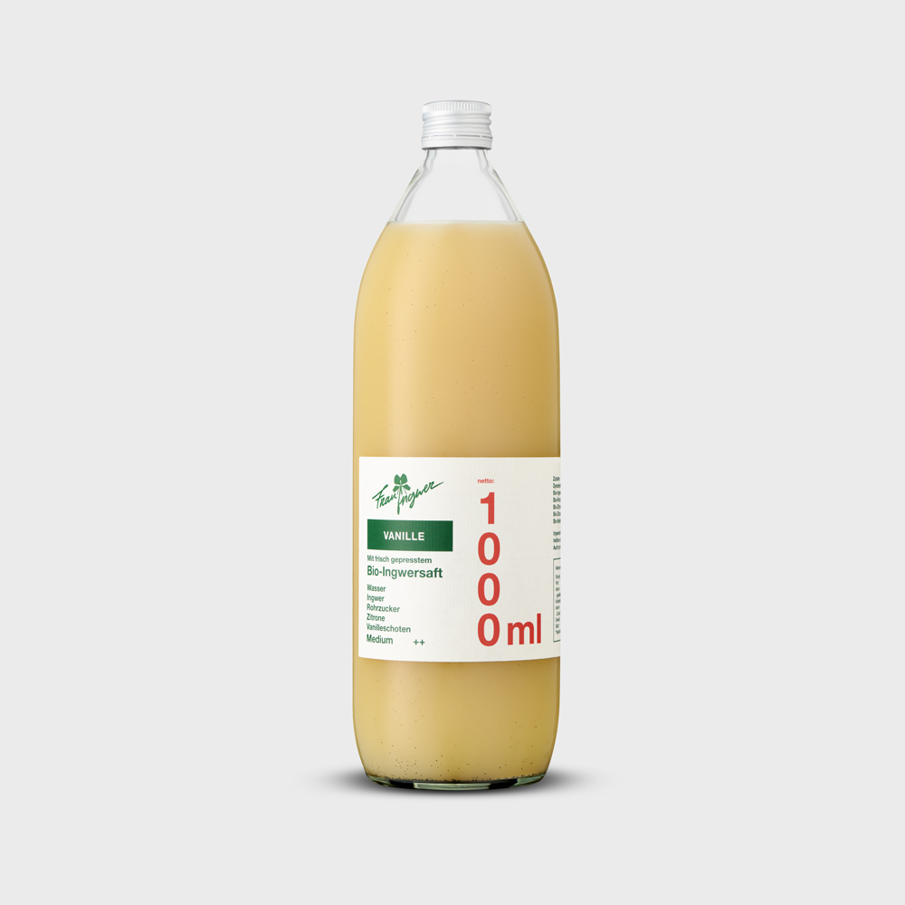 Frau Ingwer : ingwersaft vanille 1000ml Frau Ingwer : ingwersaft vanille 1000ml